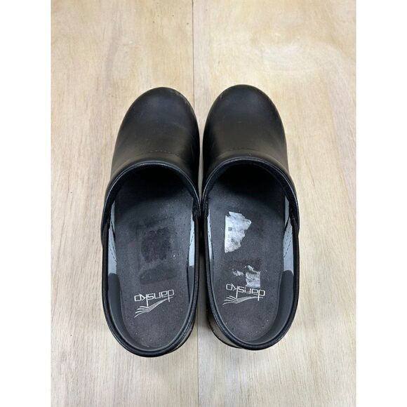 Dansko Professional Black Leather Slip On Nursing Clogs Womens Size 39 US 8.5/9 - Picture 7 of 8